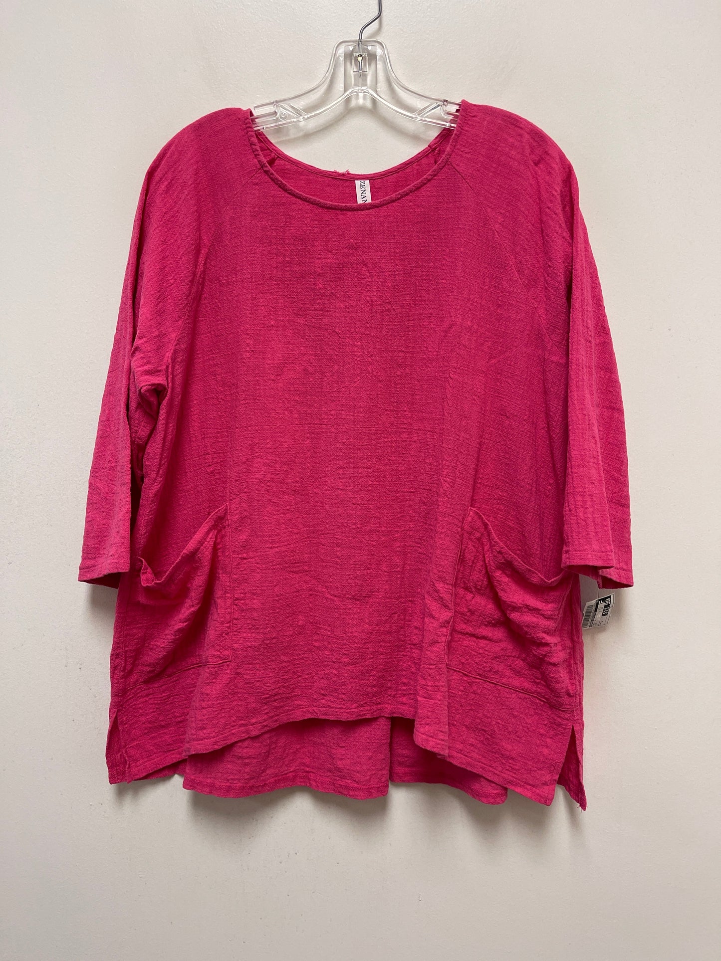 Pink Tunic Long Sleeve Zenana Outfitters, Size S