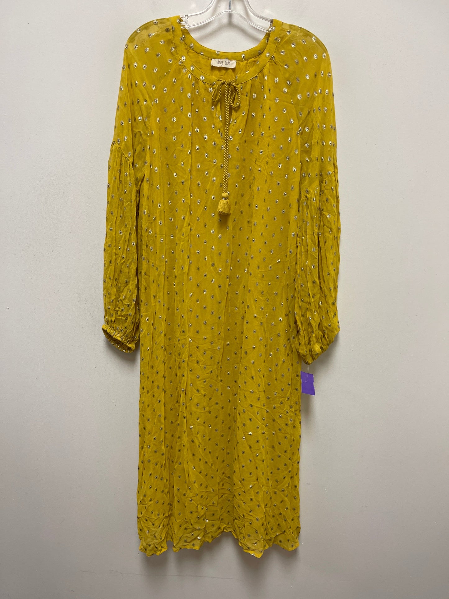 Yellow Dress Casual Maxi Clothes Mentor, Size Xl
