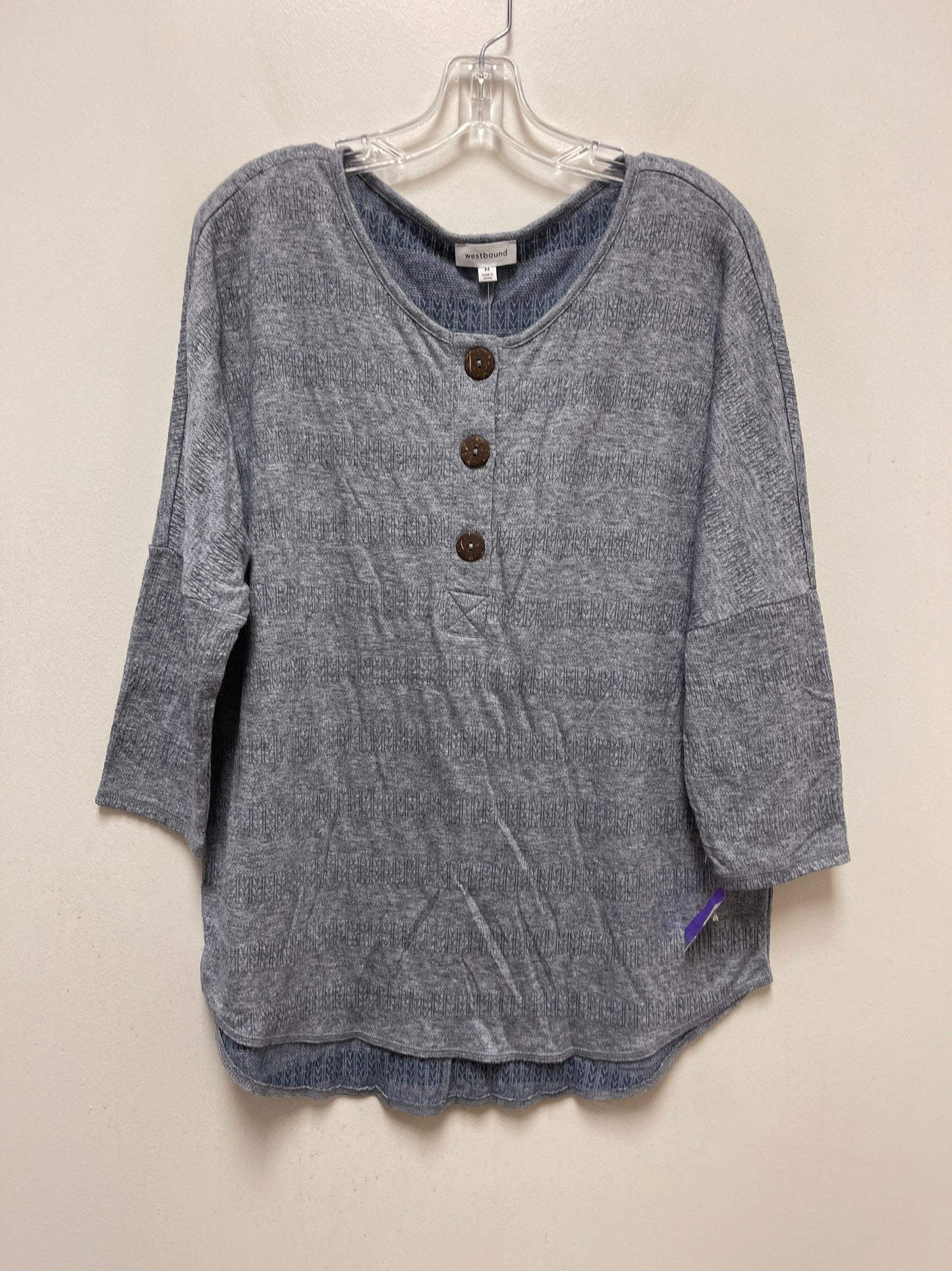 Blue Top Long Sleeve West Bound, Size M