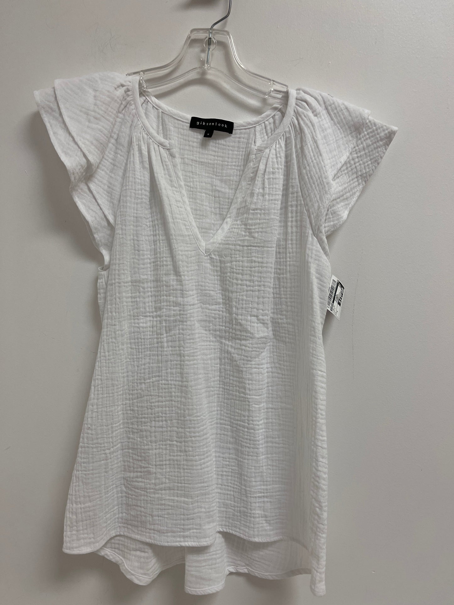 White Top Short Sleeve Gibson, Size S