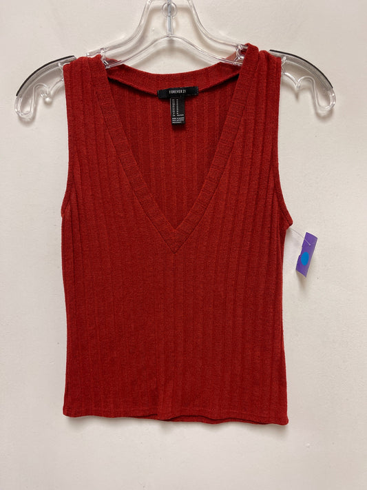 Red Top Sleeveless Forever 21, Size M