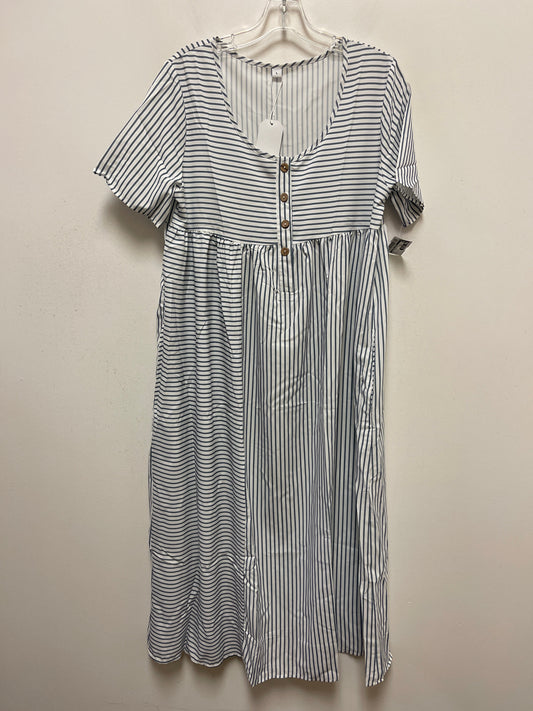 Blue Dress Casual Maxi Clothes Mentor, Size L