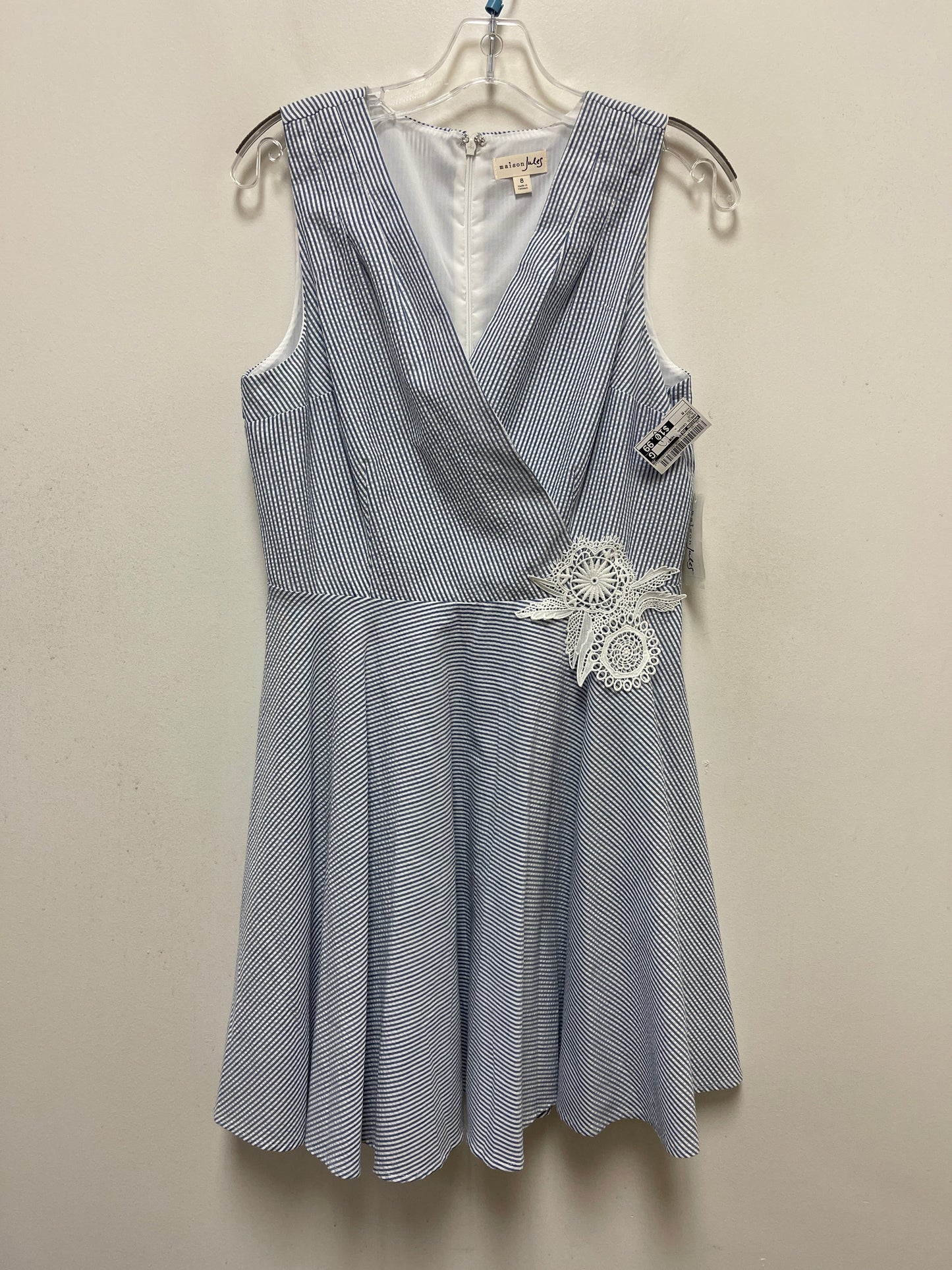 Blue Dress Casual Short Maison Jules, Size M