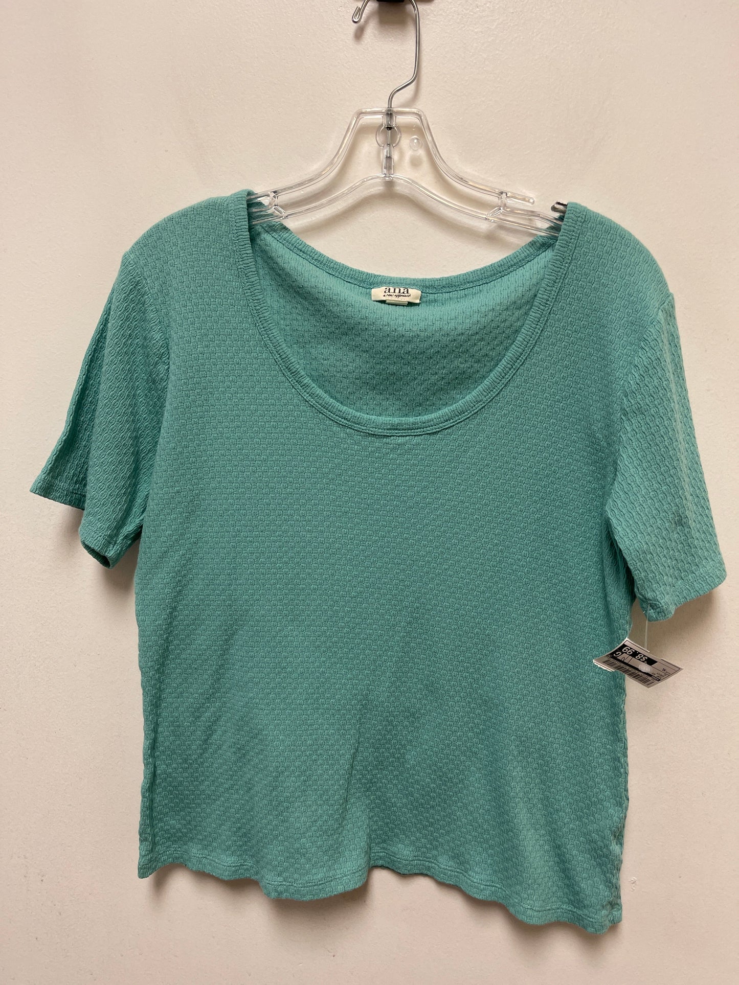 Green Top Short Sleeve Ana, Size Xl