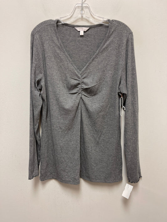 Grey Top Long Sleeve Lc Lauren Conrad, Size Xl