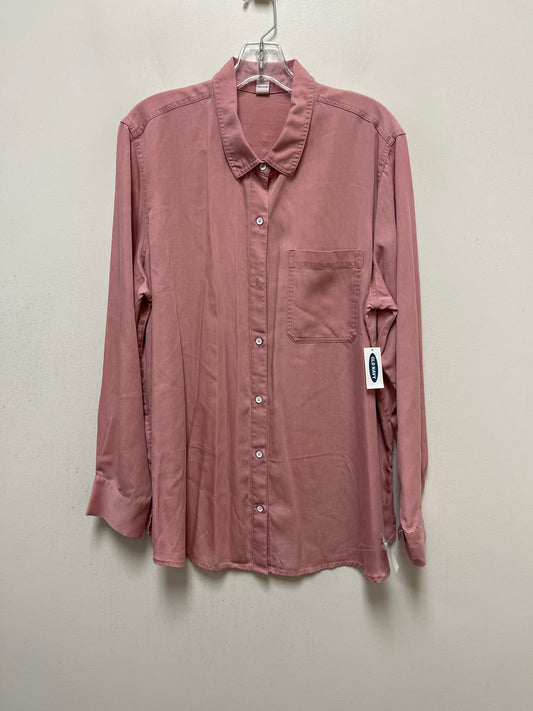 Pink Blouse Long Sleeve Old Navy, Size Xl
