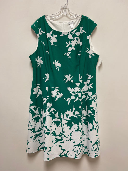 Green Dress Casual Short London Times, Size 1x