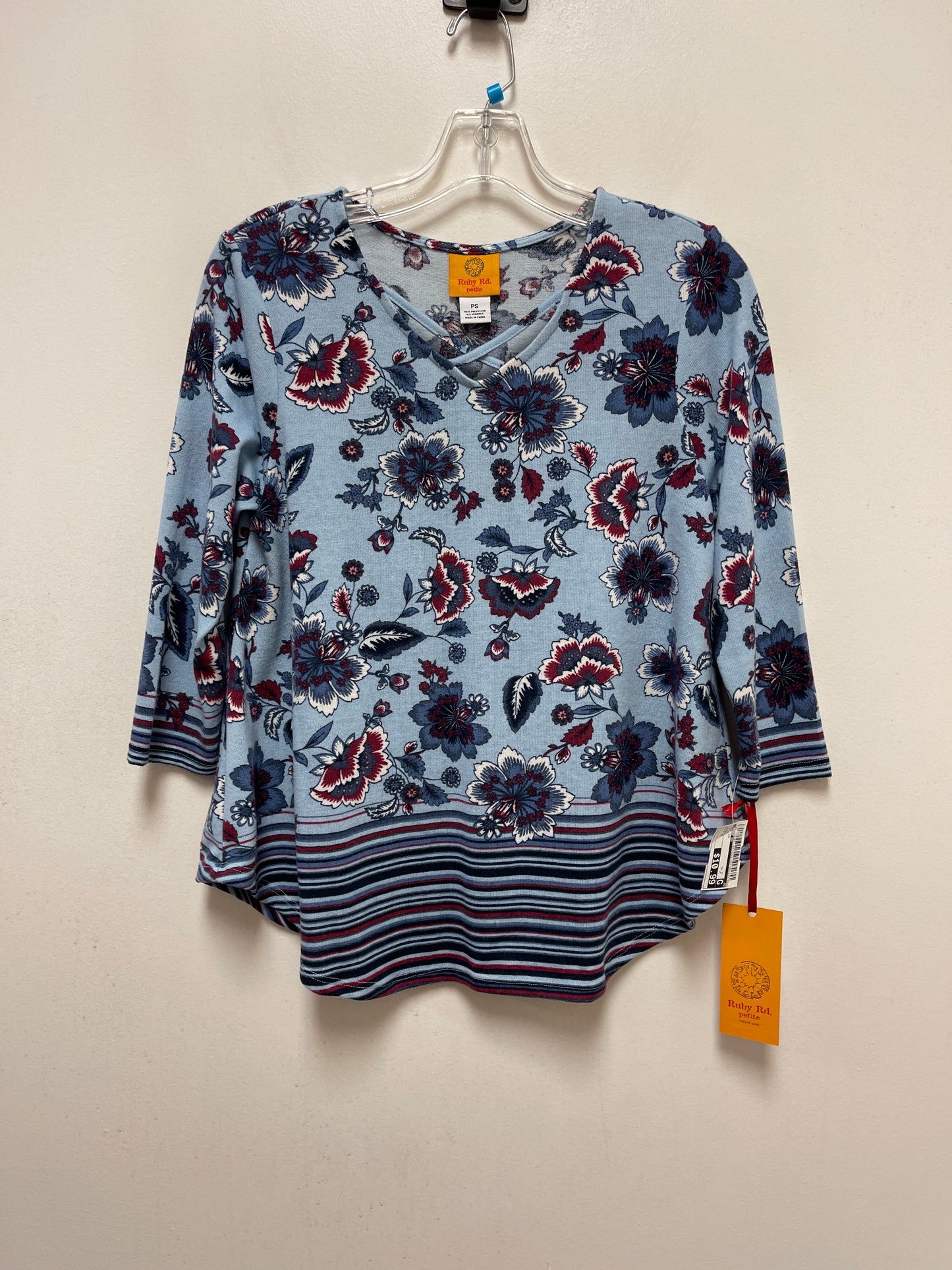 Blue Top Long Sleeve Ruby Rd, Size S
