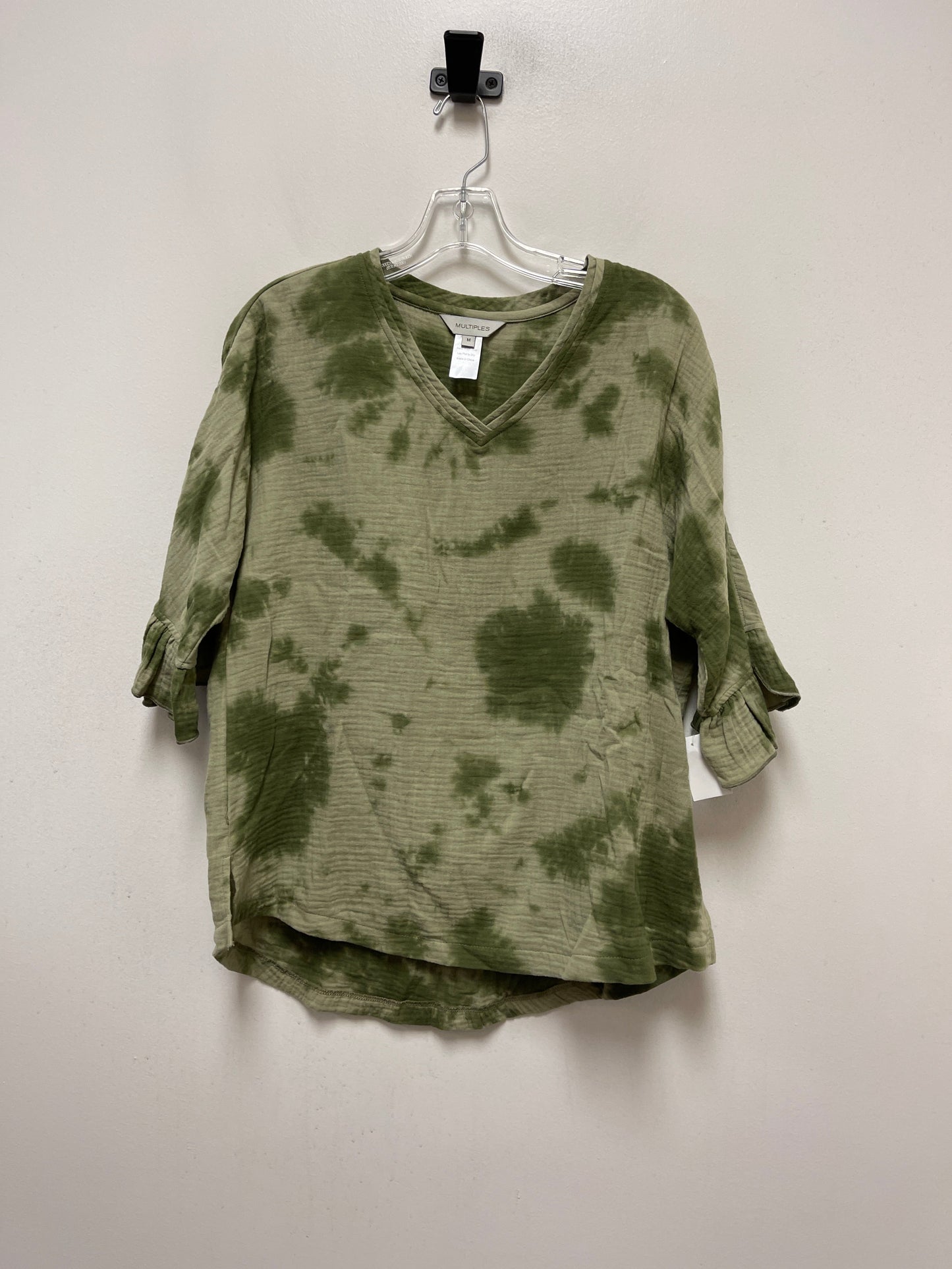 Green Top Long Sleeve Multiples, Size M