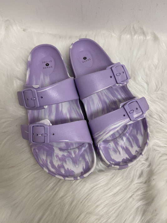 Purple Sandals Flats Shade & Shore, Size 10