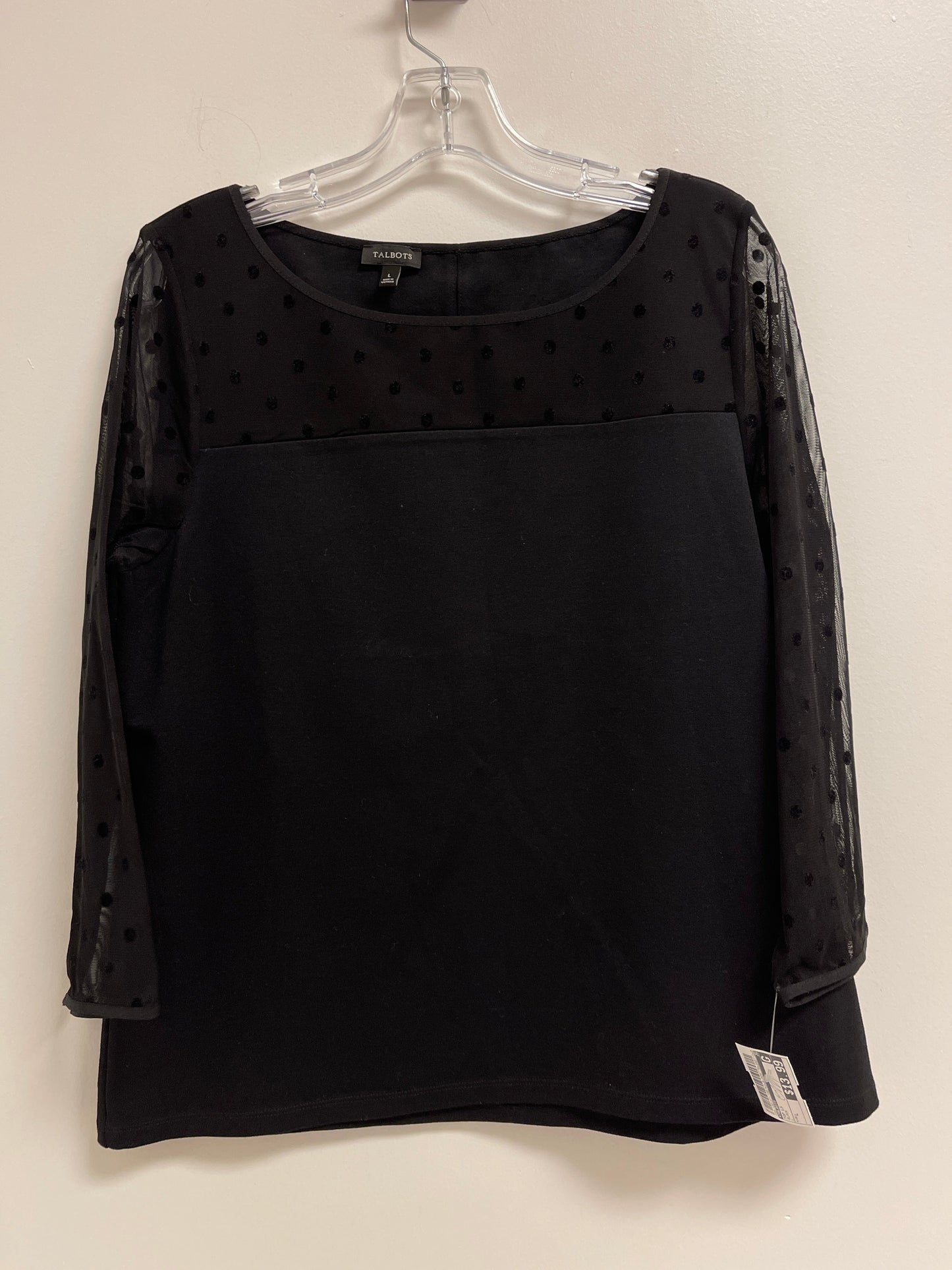 Black Top Long Sleeve Talbots, Size L