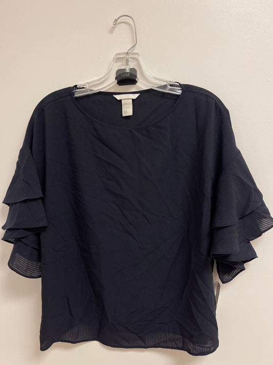 Navy Top Short Sleeve H&m, Size S