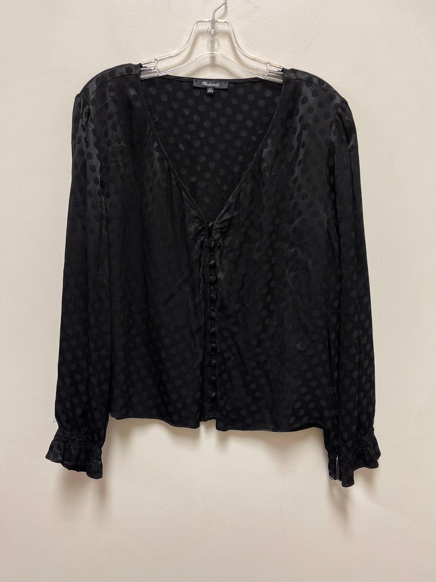 Black Top Long Sleeve Madewell, Size L