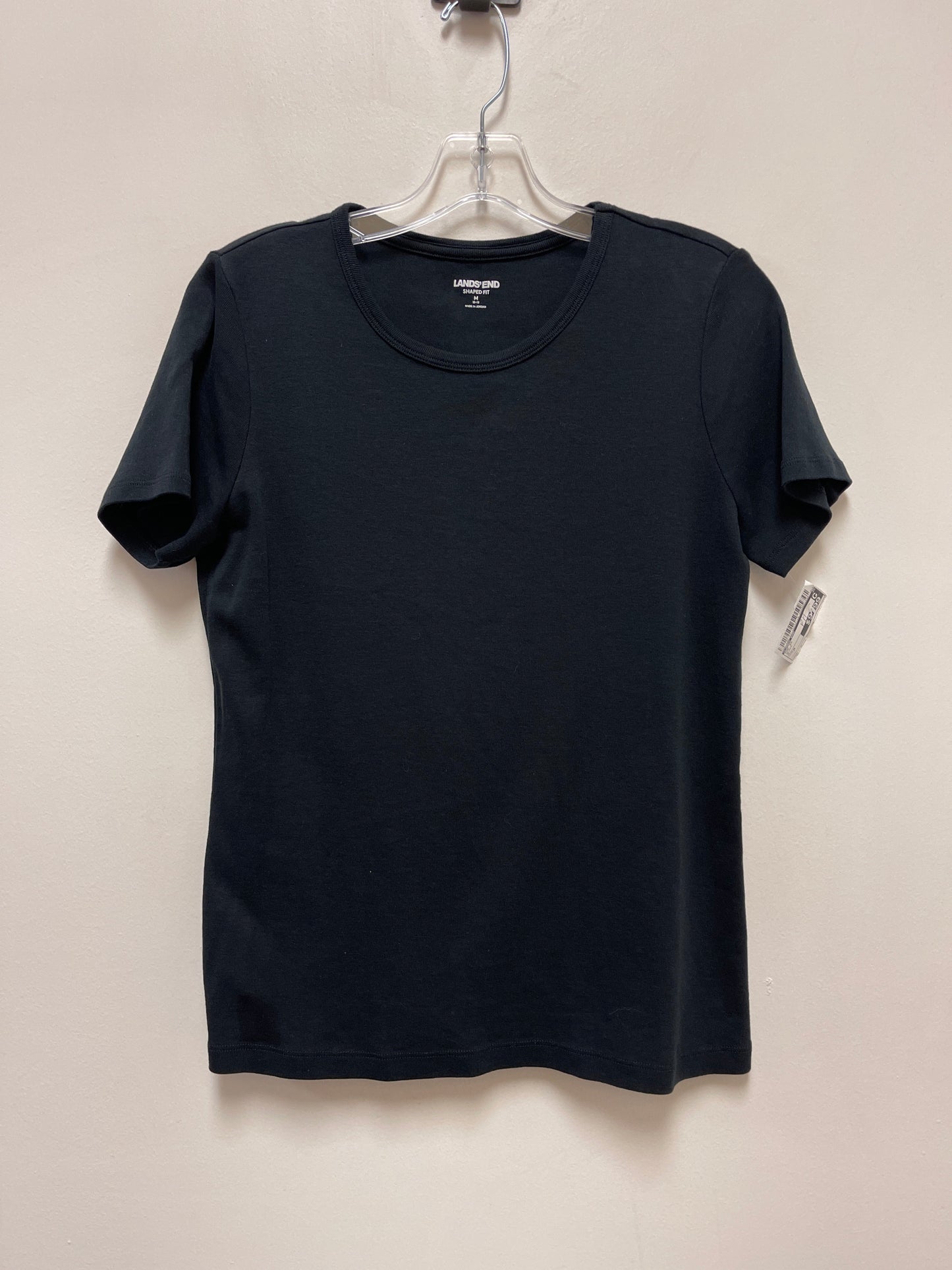 Black Top Short Sleeve Lands End, Size M