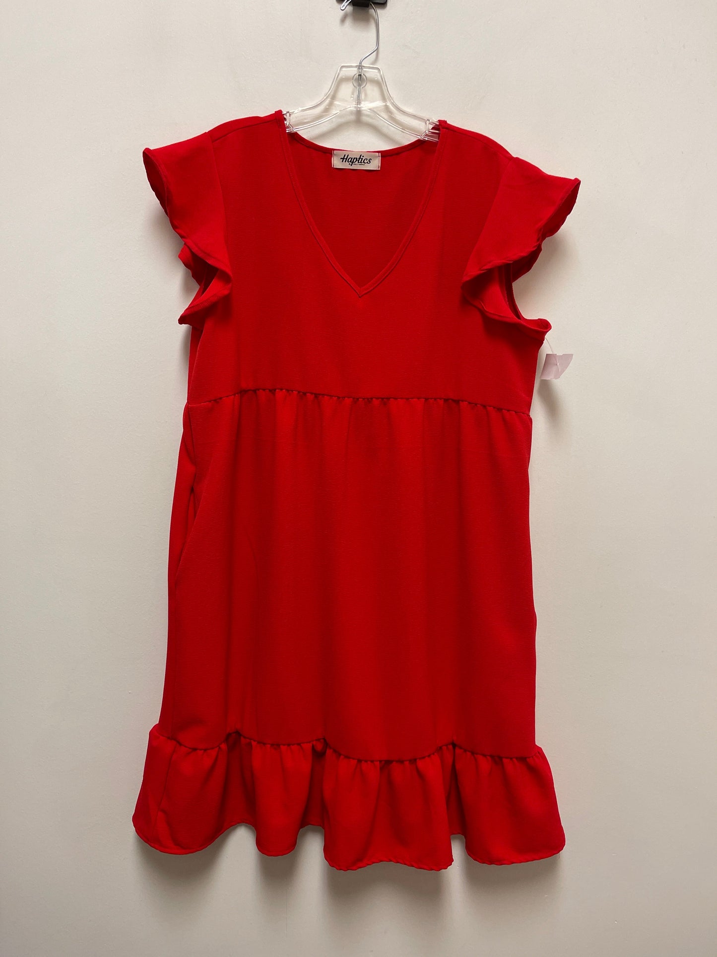 Red Dress Casual Short Haptics, Size M