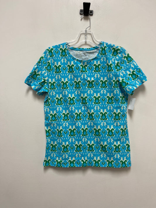 Top Short Sleeve By Talbots In Blue & Green, Size: M