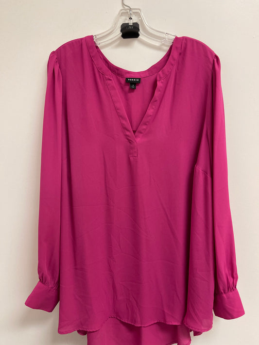 Top Long Sleeve By Torrid In Pink, Size: 3x