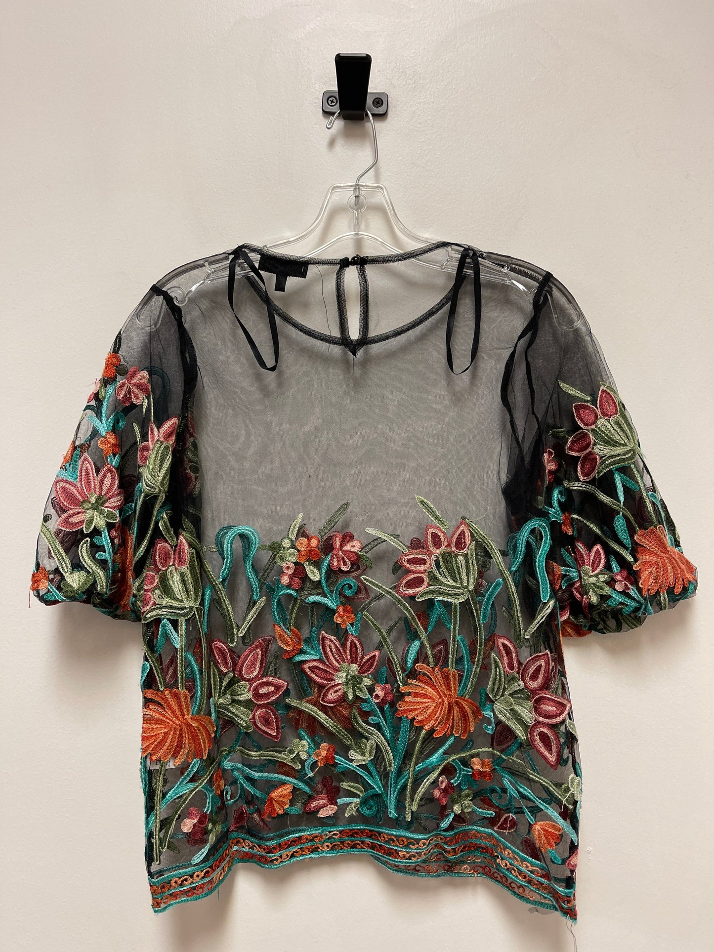 Top Short Sleeve By Love J In Floral Print, Size: M