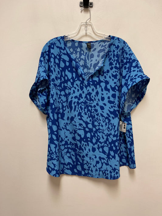 Top Short Sleeve By Shein In Blue, Size: 2x