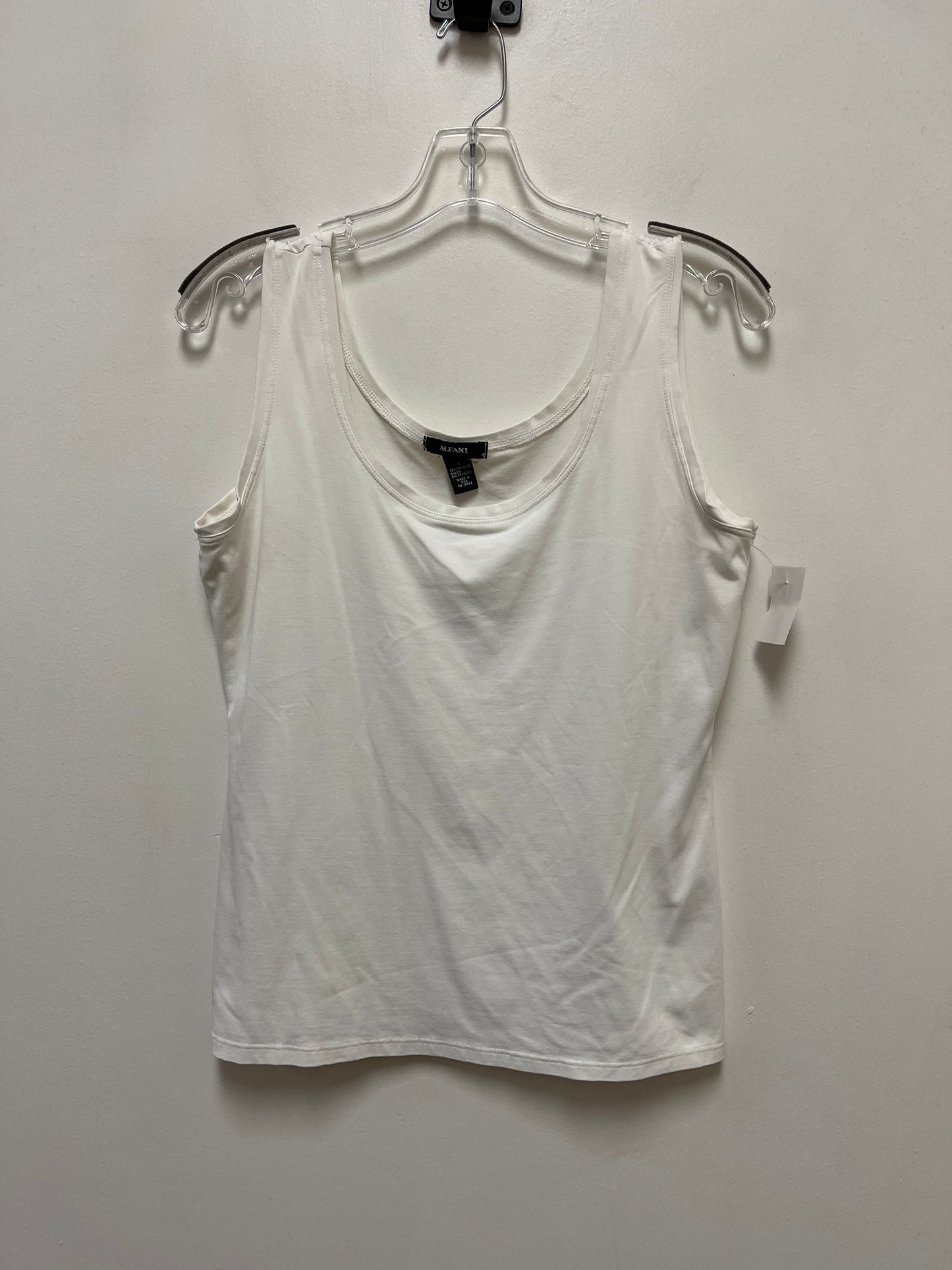 Tank Top By Alfani In White, Size: L