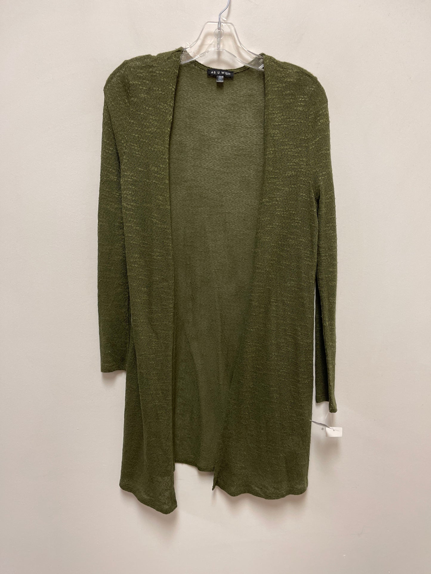 Sweater Cardigan By As U Wish In Green, Size: Xs