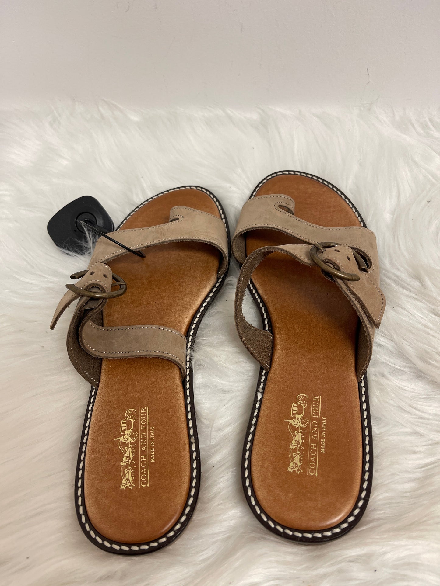 Sandals Flats By Coach In Brown, Size: 11