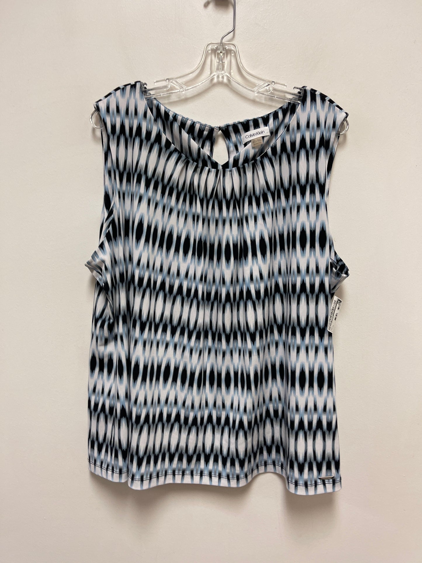 Top Sleeveless By Calvin Klein In Blue, Size: 2x