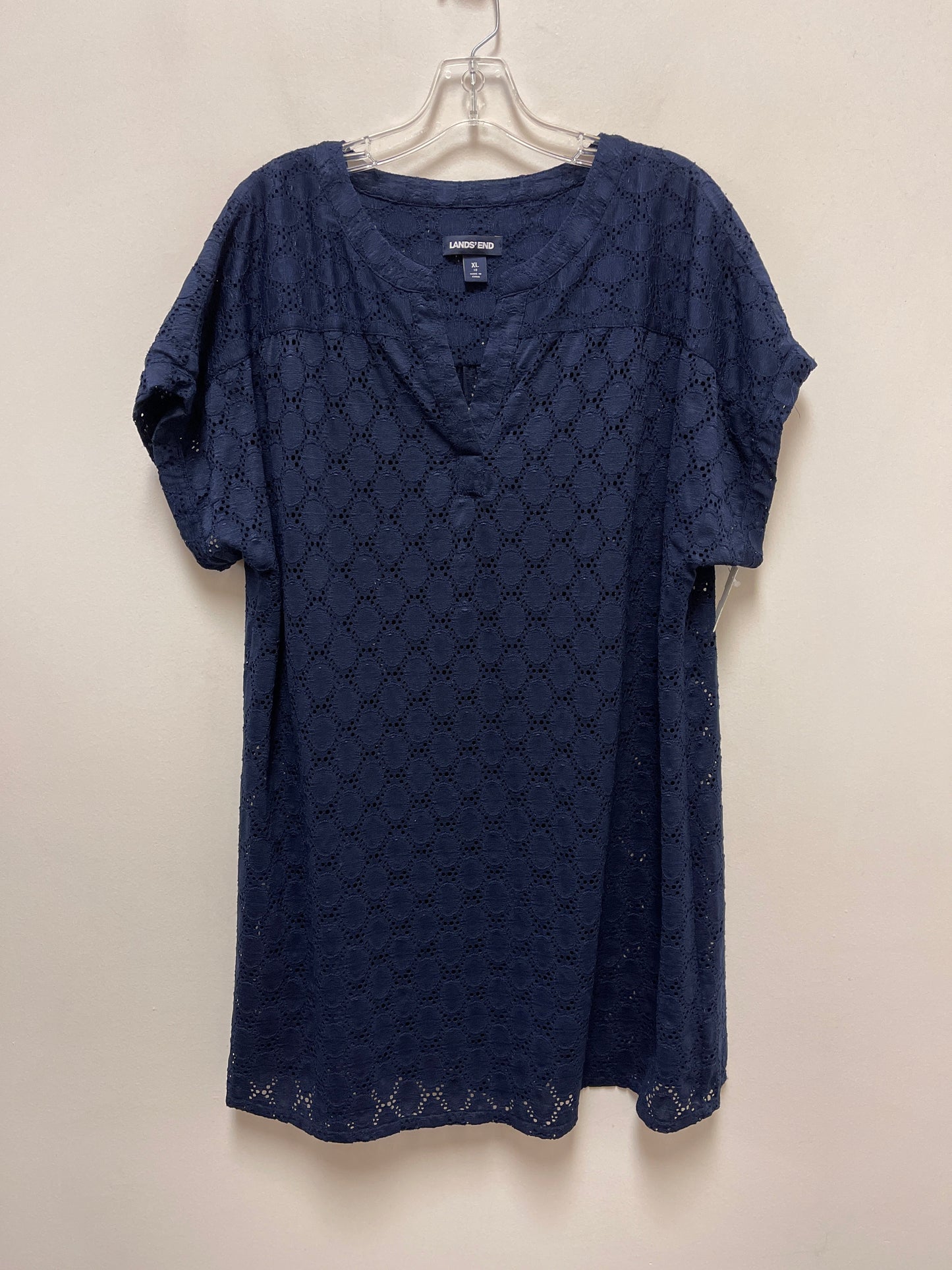 Dress Casual Short By Lands End In Navy, Size: Xl