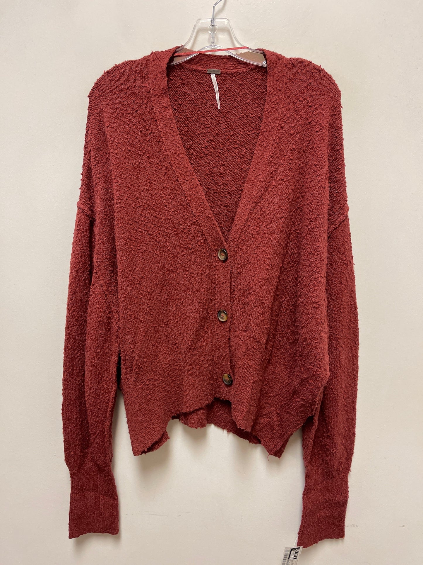 Sweater Cardigan By Free People In Red, Size: M