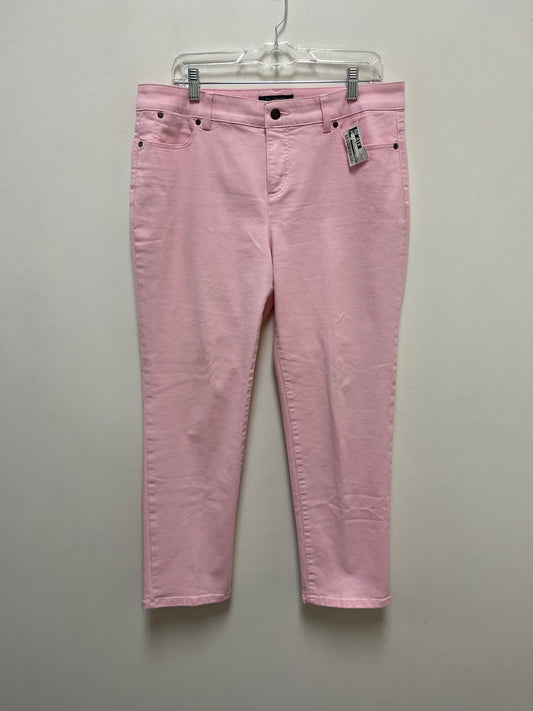 Jeans Straight By Talbots In Pink, Size: 14