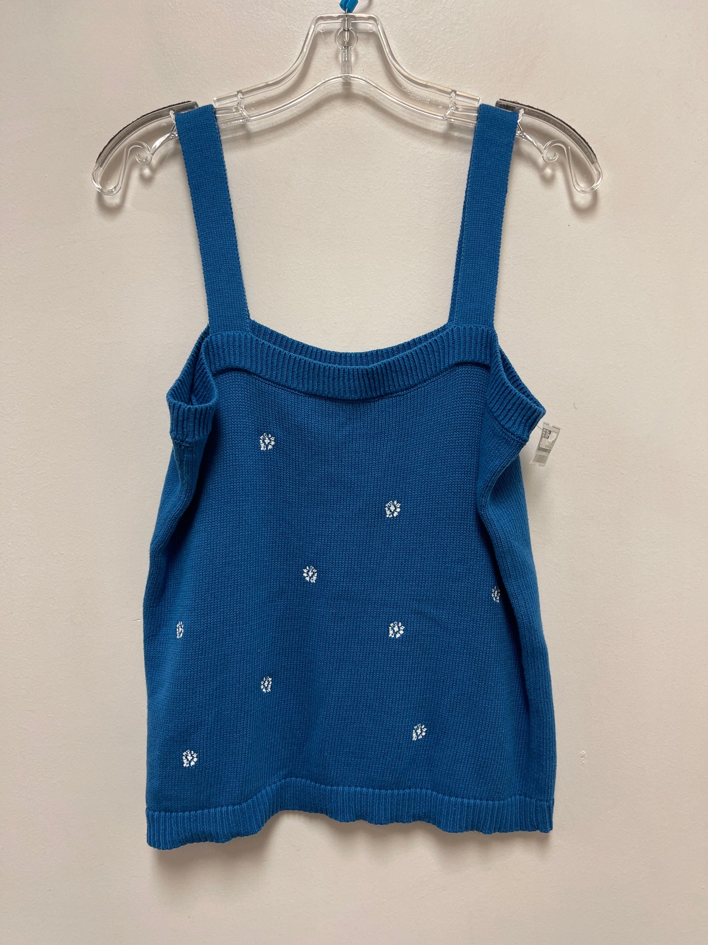 Top Sleeveless By Loft In Blue, Size: L