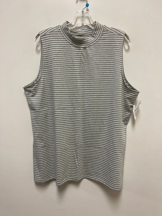 Top Sleeveless By Cj Banks In Grey, Size: 2x