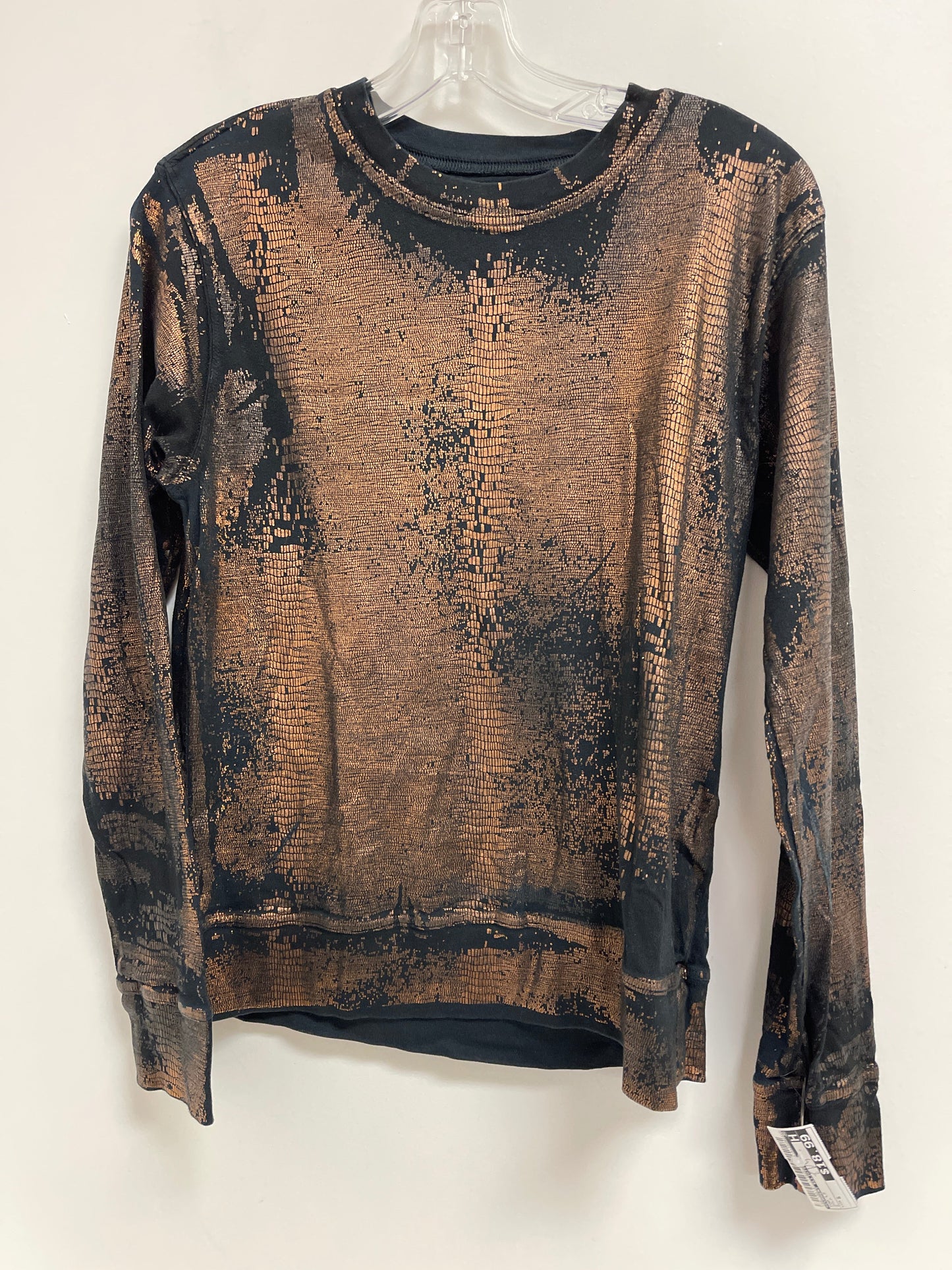 Top Long Sleeve By Current Elliott In Gold, Size: S