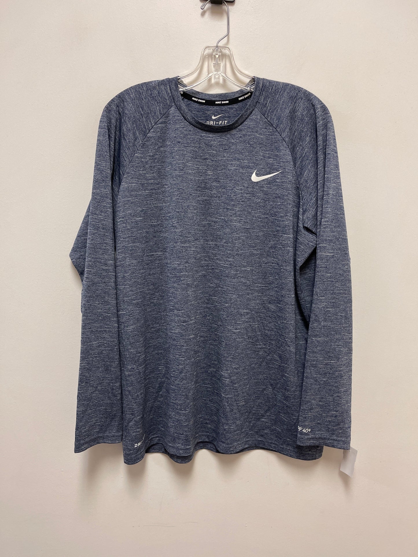 Athletic Top Long Sleeve Crewneck By Nike Apparel In Blue, Size: L