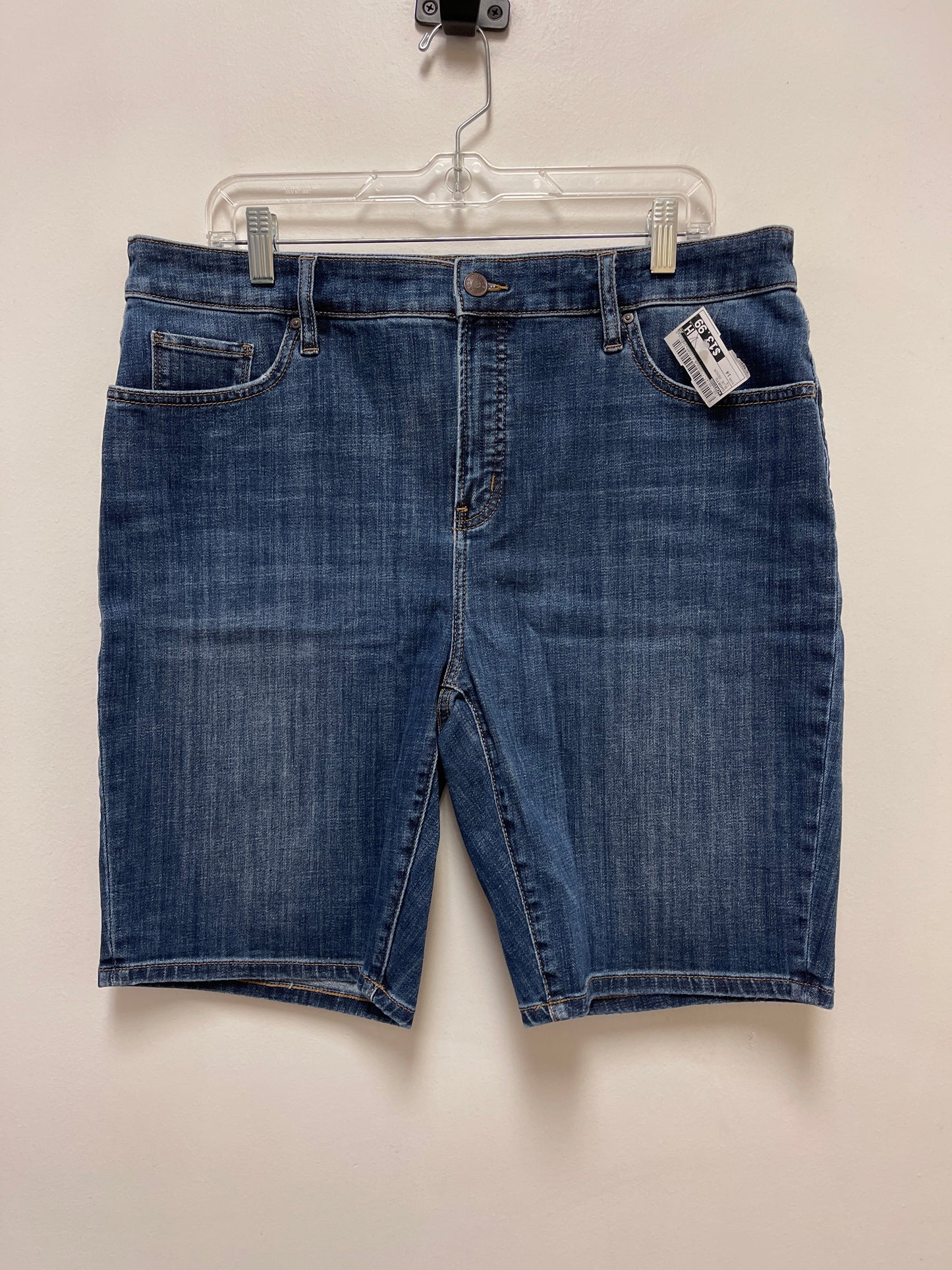 Shorts By Chicos In Blue Denim, Size: 14