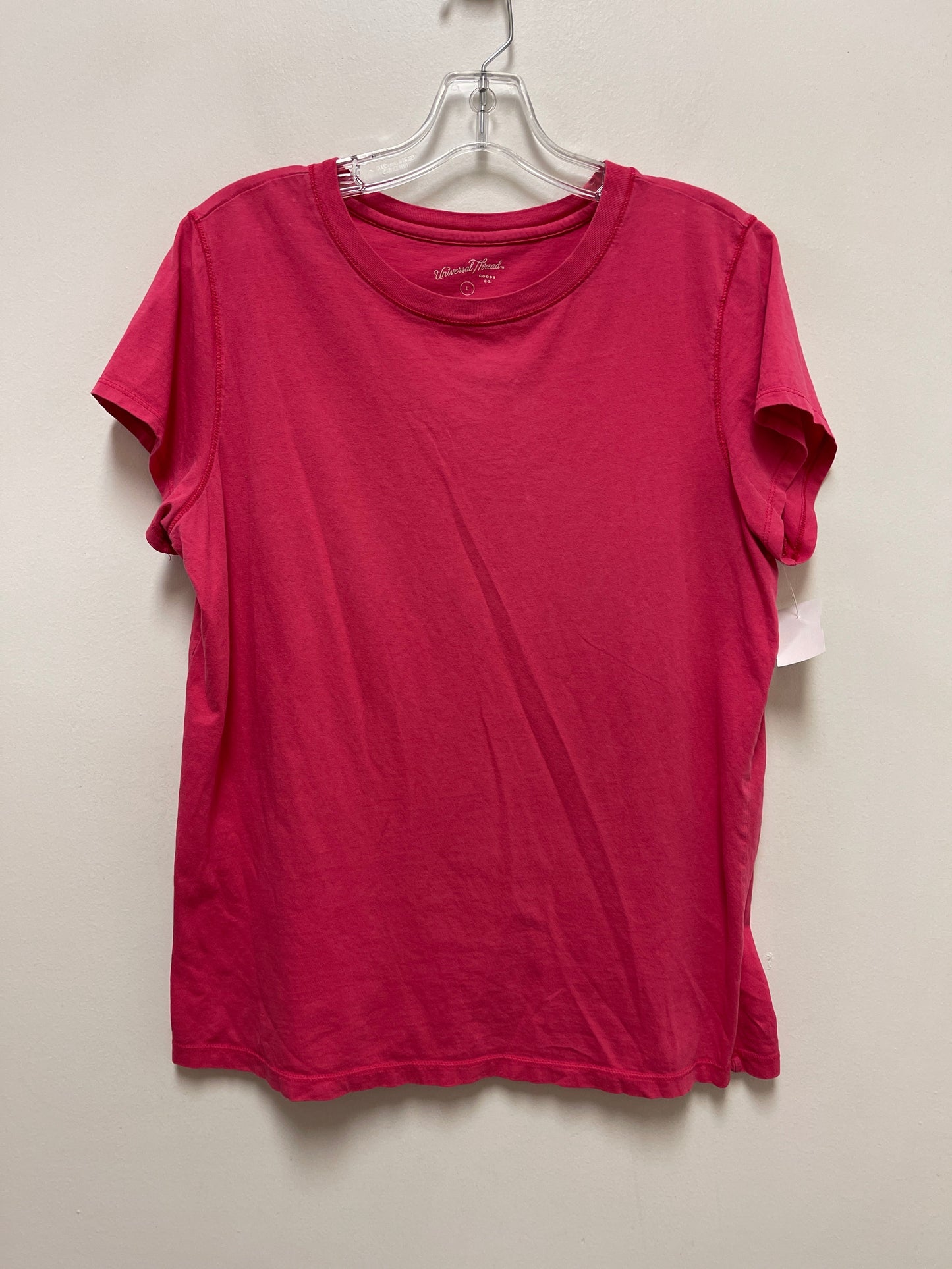 Top Short Sleeve Basic By Universal Thread In Pink, Size: L