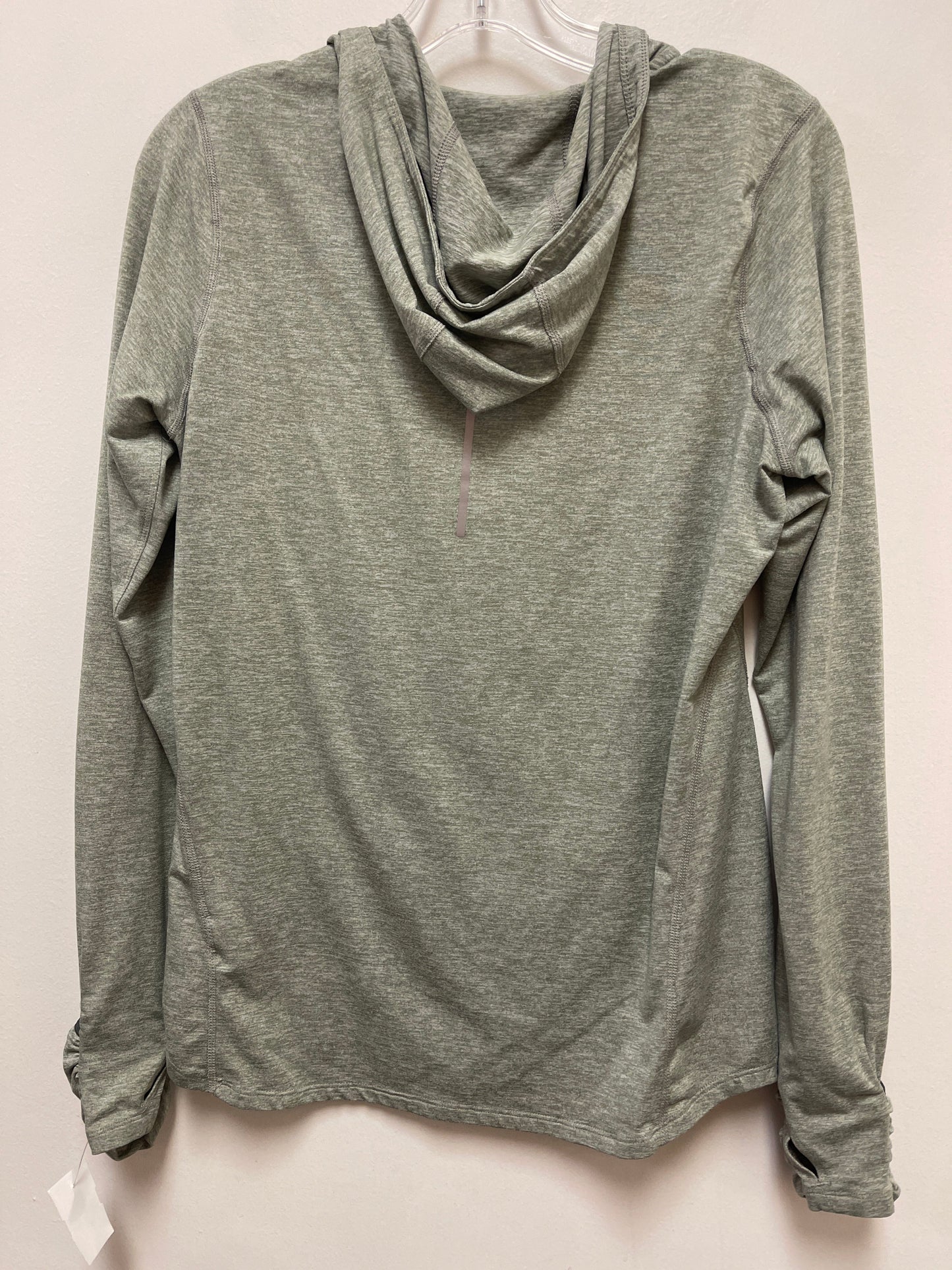 Athletic Top Long Sleeve Hoodie By Nike Apparel In Grey, Size: M