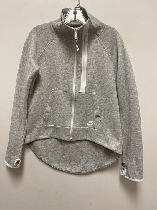 Athletic Jacket By Nike Apparel In Grey, Size: M