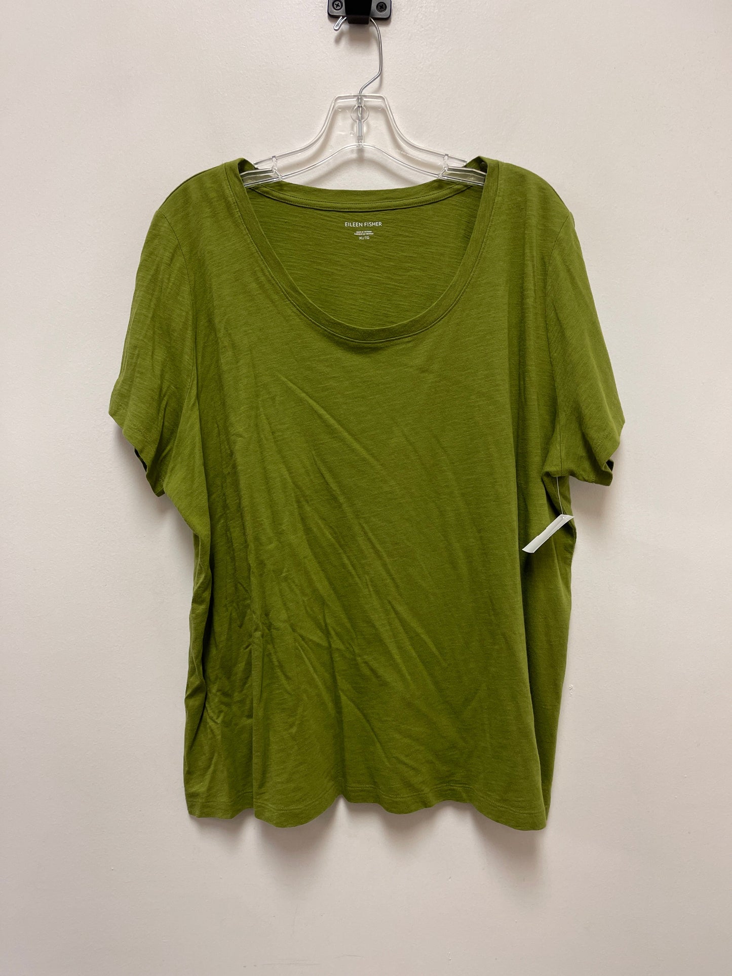 Top Short Sleeve Basic By Eileen Fisher In Green, Size: Xl