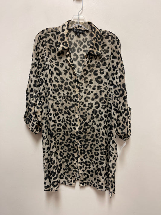 Blouse Long Sleeve By Ming Wang In Animal Print, Size: L