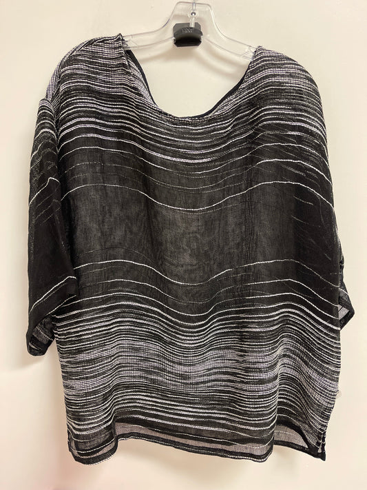 Top Long Sleeve By Eileen Fisher In Black & White, Size: Xl