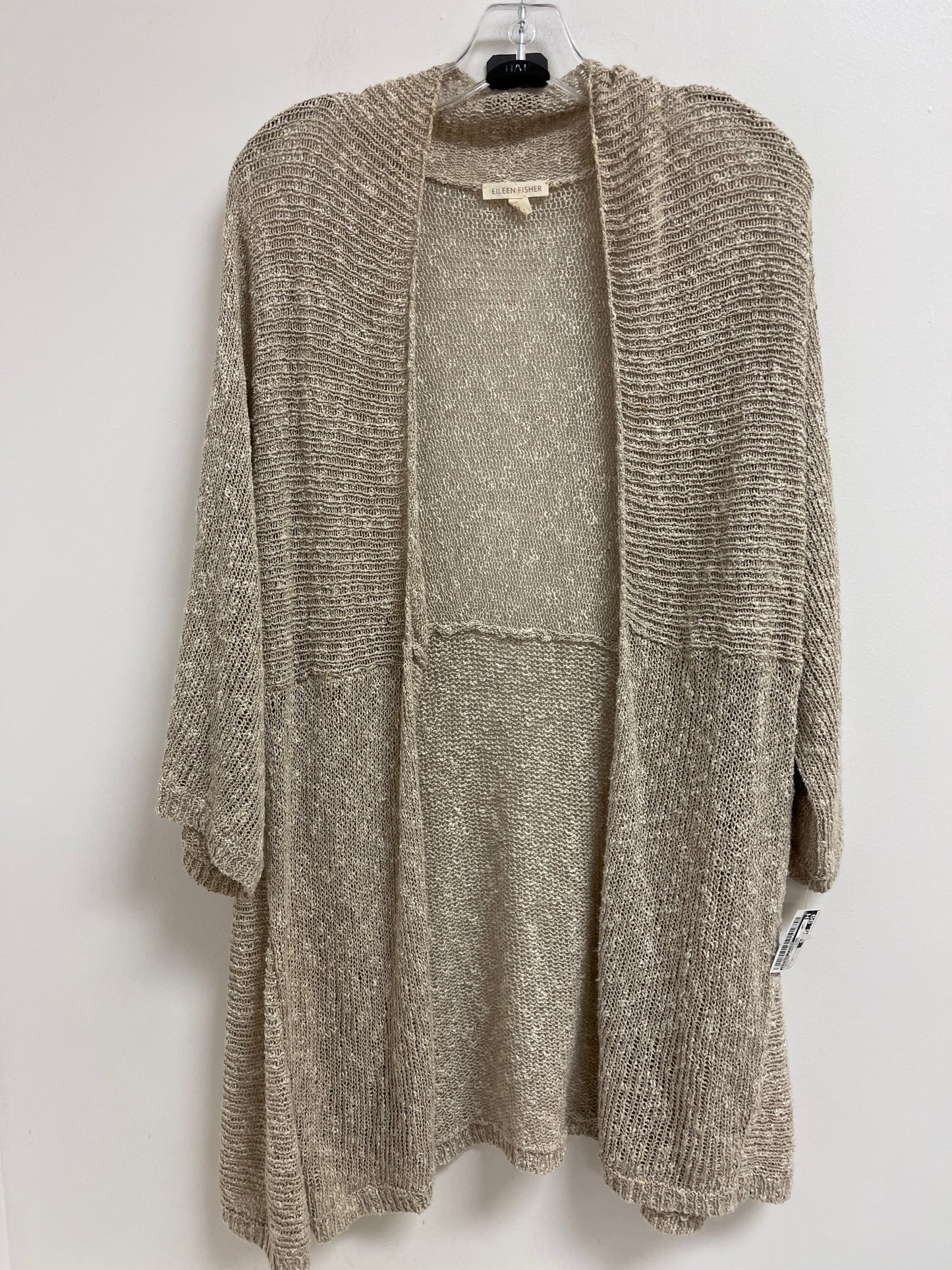 Sweater Cardigan By Eileen Fisher In Cream, Size: Xl