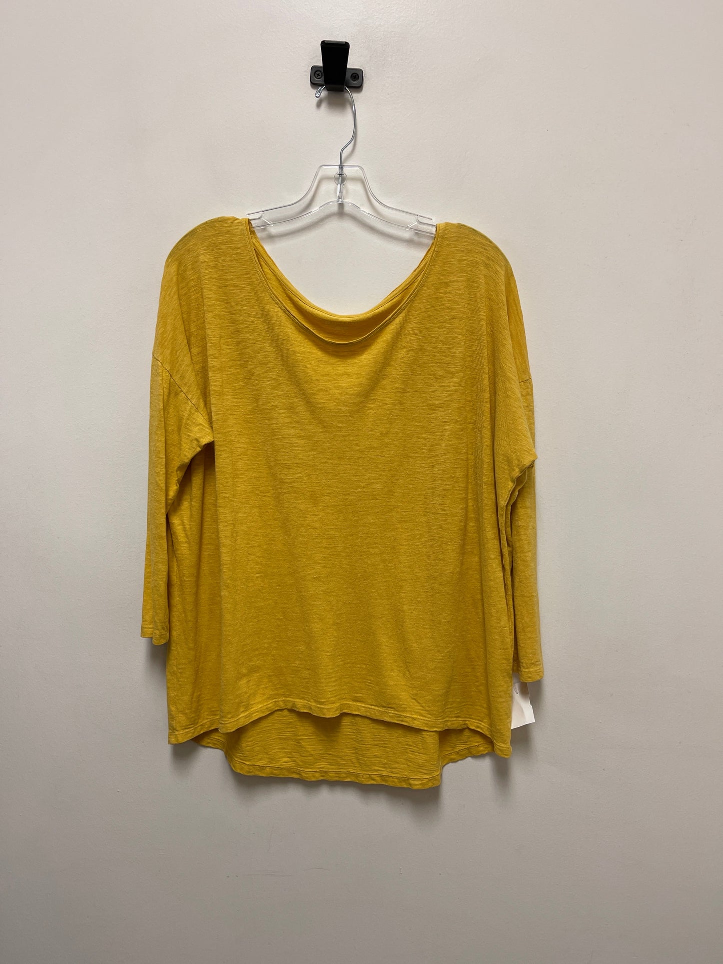 Top Long Sleeve By Eileen Fisher In Yellow, Size: L