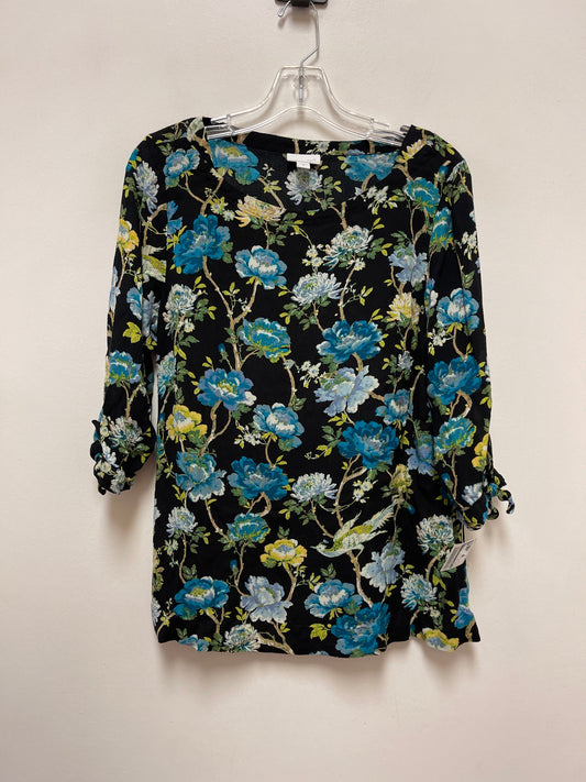 Top Long Sleeve By J. Jill In Floral Print, Size: M