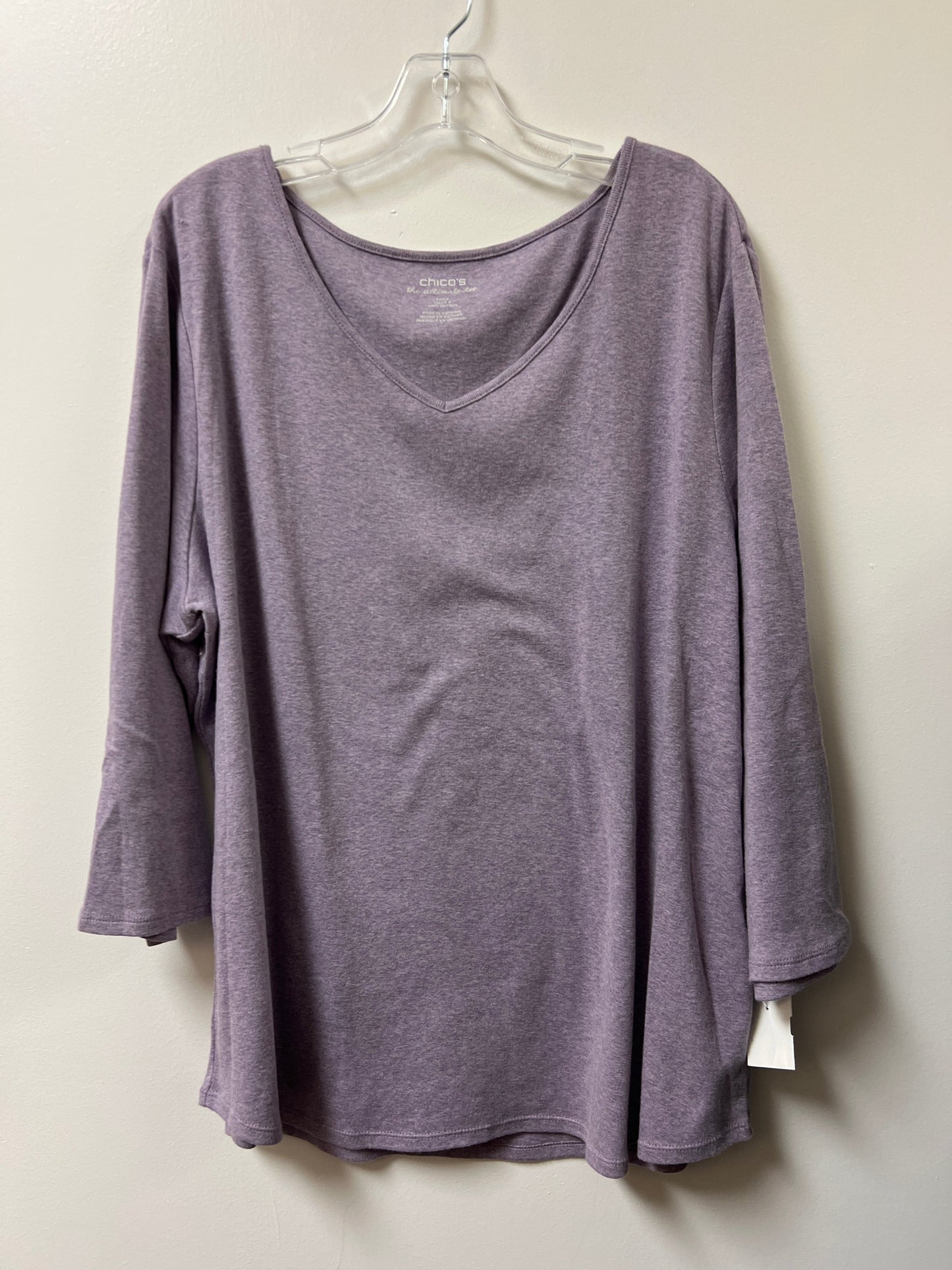 Top Long Sleeve By Chicos In Purple, Size: 2x