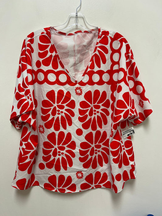 Top Short Sleeve By Clothes Mentor In Red, Size: 2x