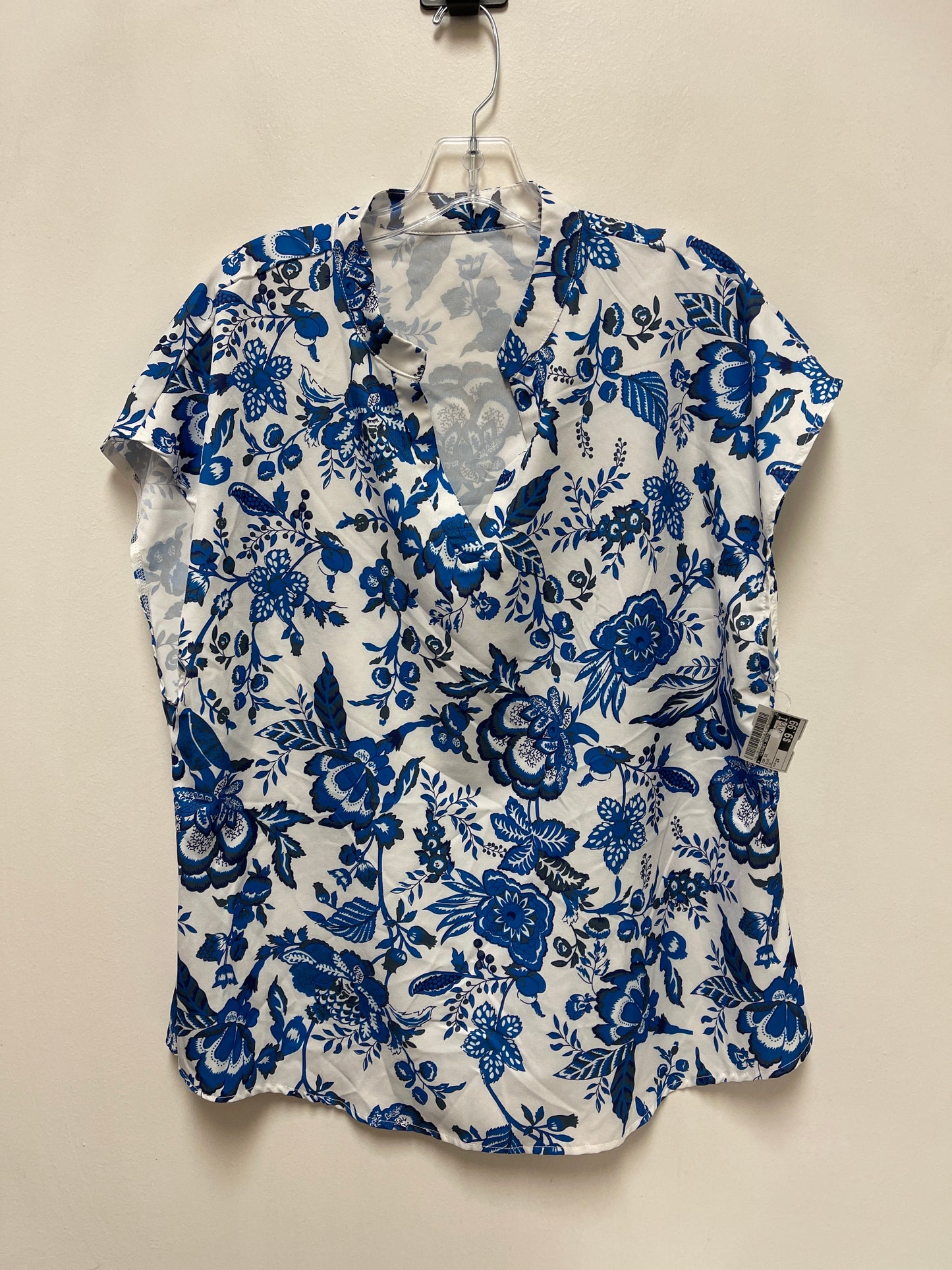 Top Short Sleeve By Clothes Mentor In Blue, Size: 2x