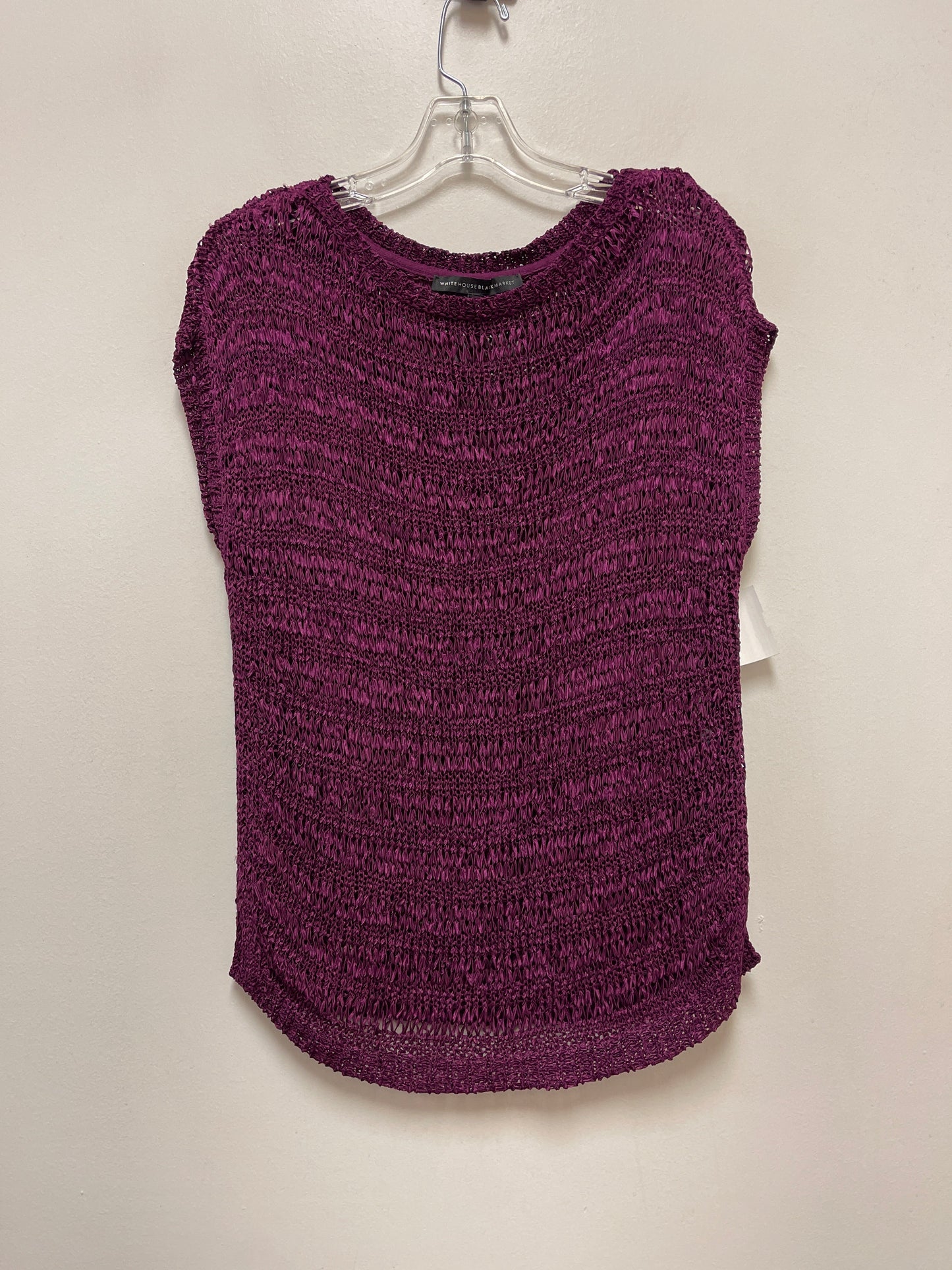 Top Short Sleeve By White House Black Market In Purple, Size: Xs