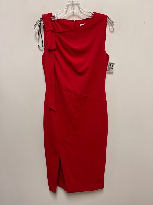 Dress Casual Midi By Calvin Klein In Red, Size: S