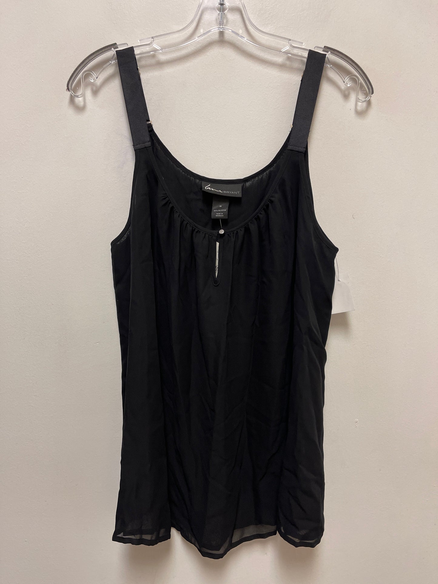 Top Sleeveless By Lane Bryant In Black, Size: 1x